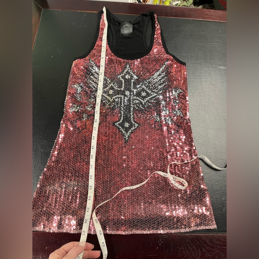 Vocal Apparel sequined tank size small - Picture 6 of 7